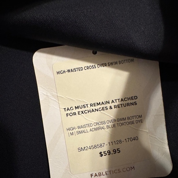 Fabletics High-Waisted Cross Over Swim Bottom Sz medium - Picture 5 of 5